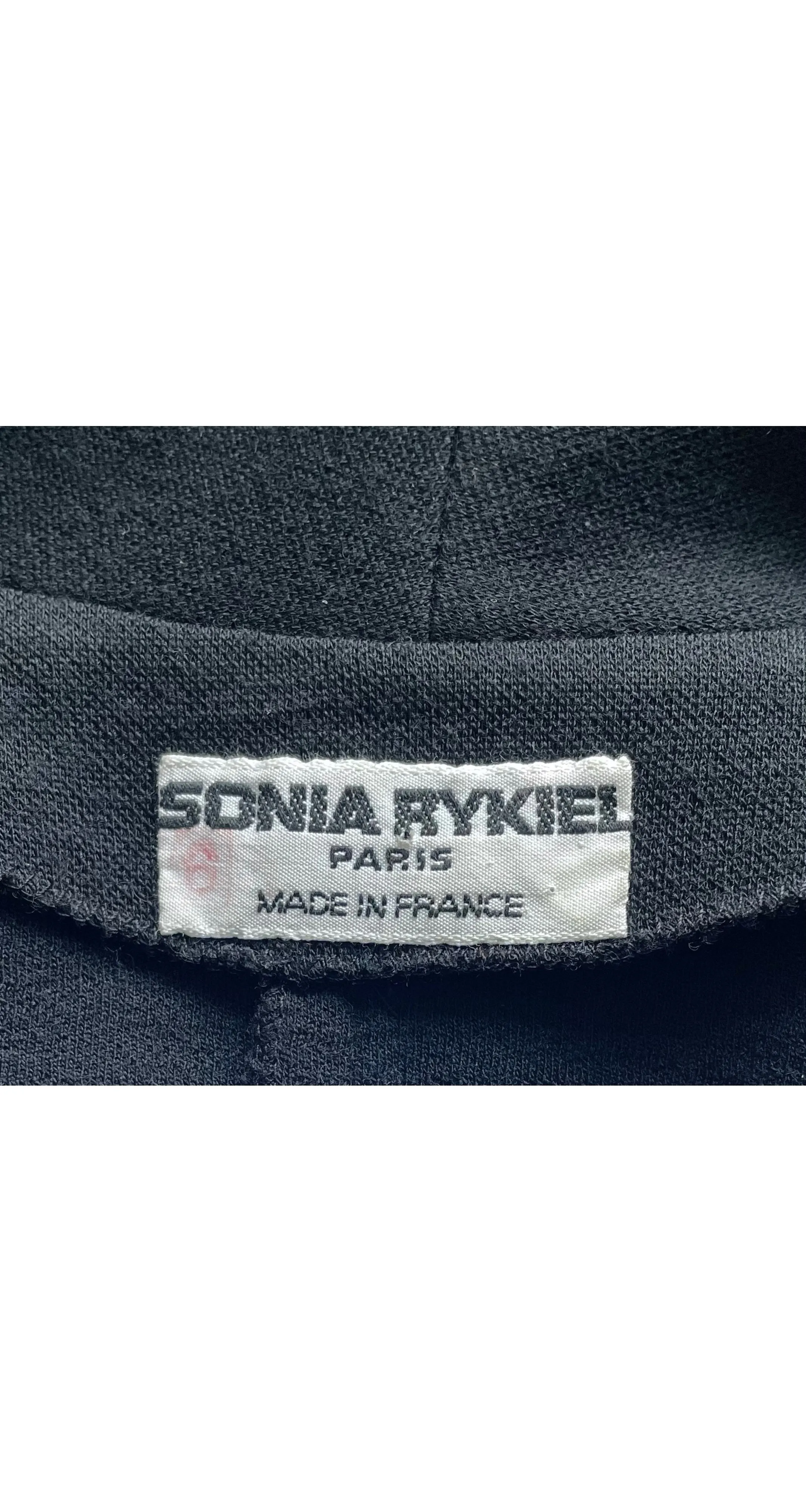 1986-87 F/W Black Wool Jersey Long Wrap Coat