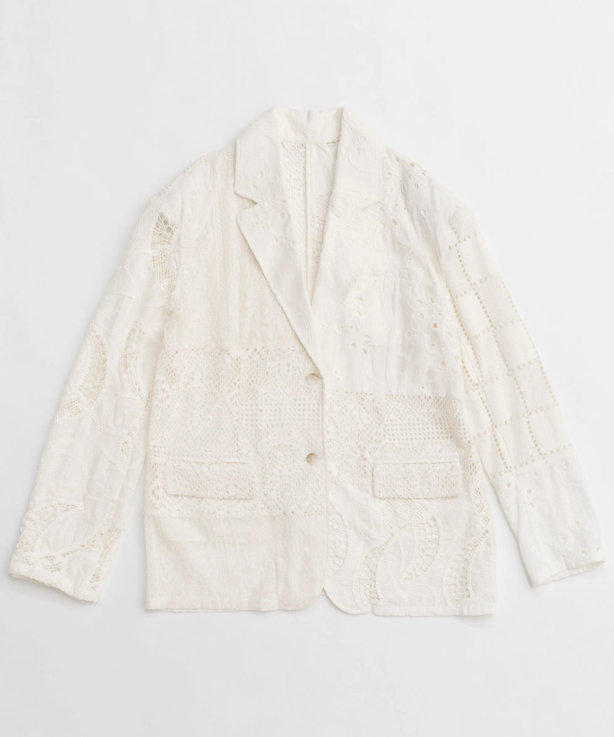 【25SPRING PRE-ORDER】Lace Fabric Docking Jacket