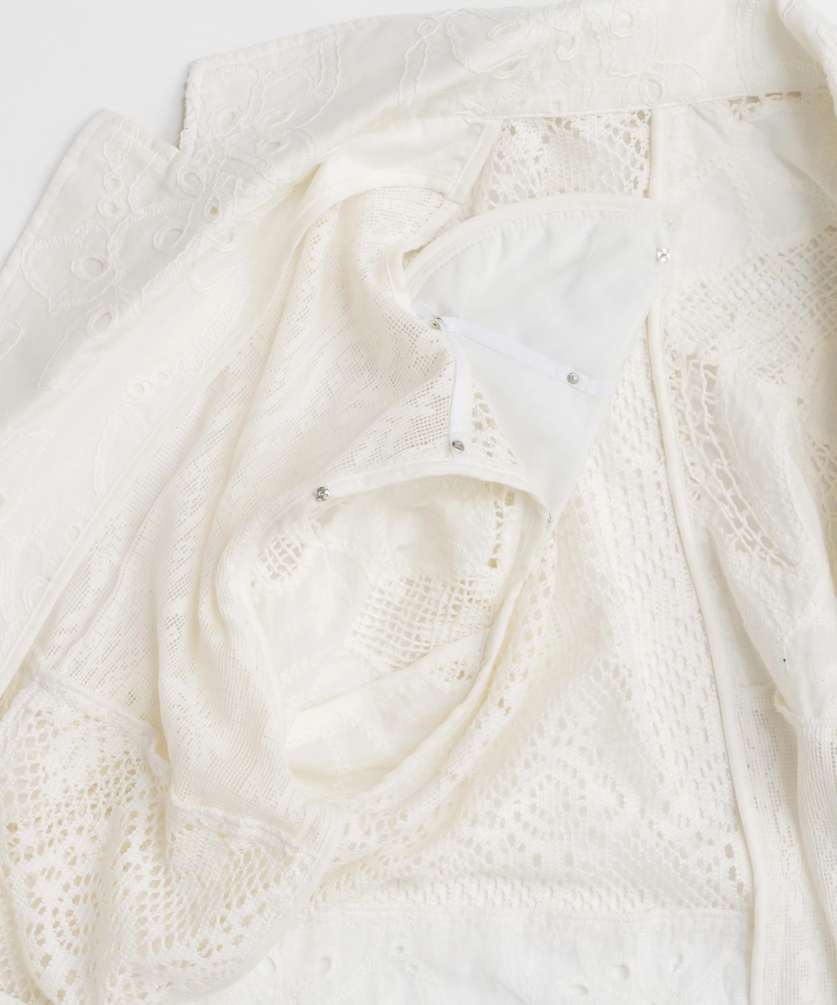 【25SPRING PRE-ORDER】Lace Fabric Docking Jacket