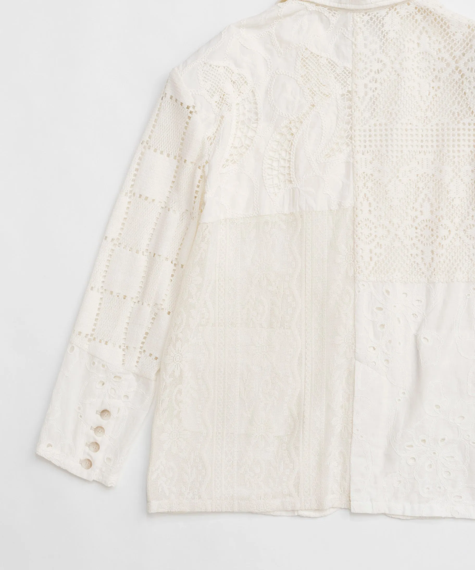 【25SPRING PRE-ORDER】Lace Fabric Docking Jacket