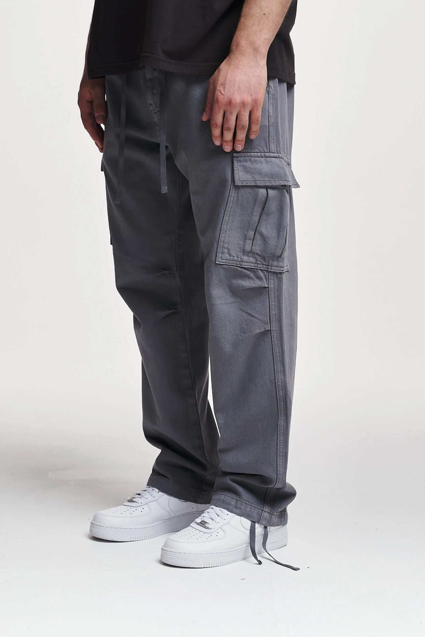 2Y Studios | LUNAS 2-POCKET CARGO PANTS | grey