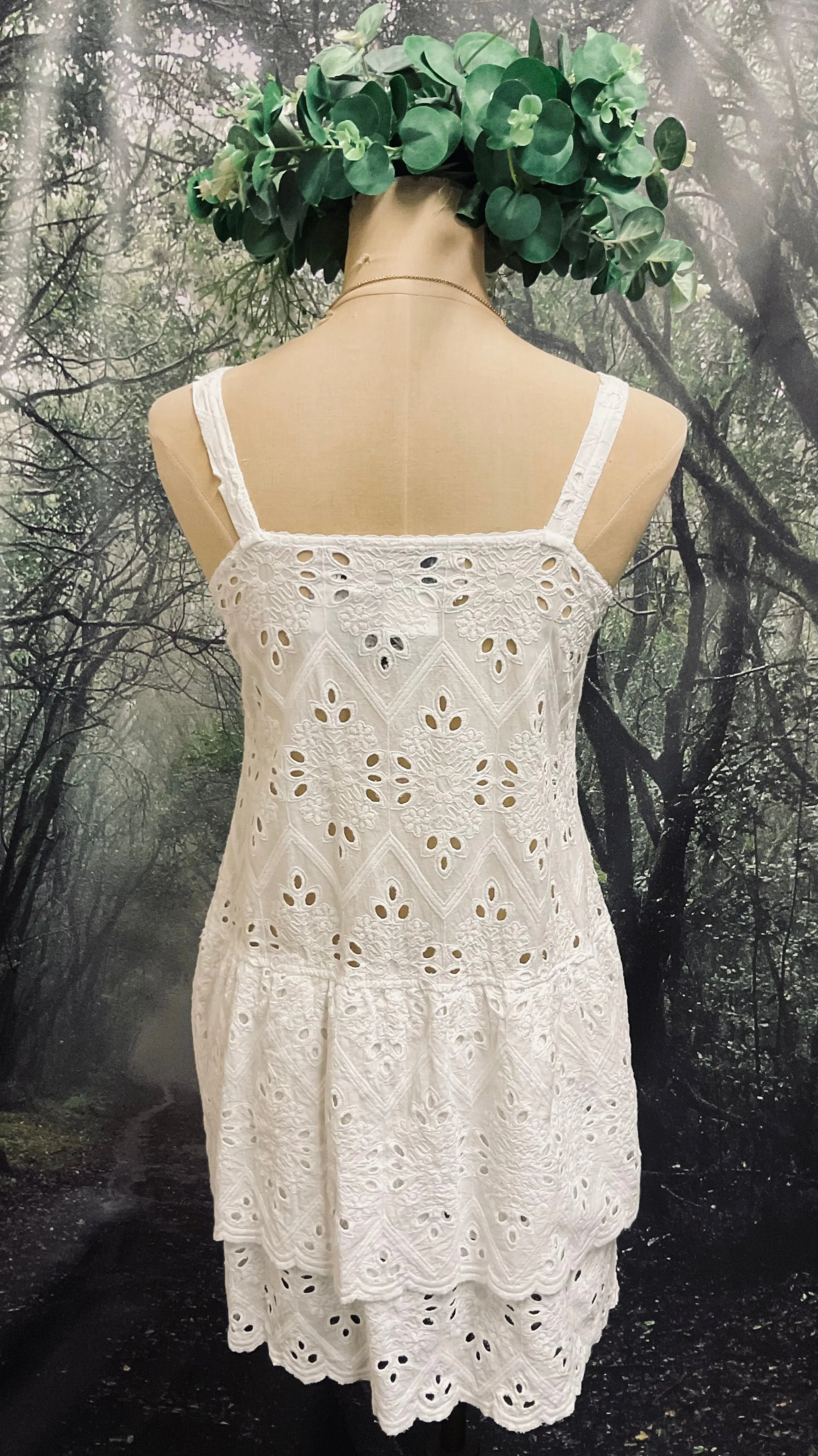 #5163 Broiderie Anglaise Cami top double layer
