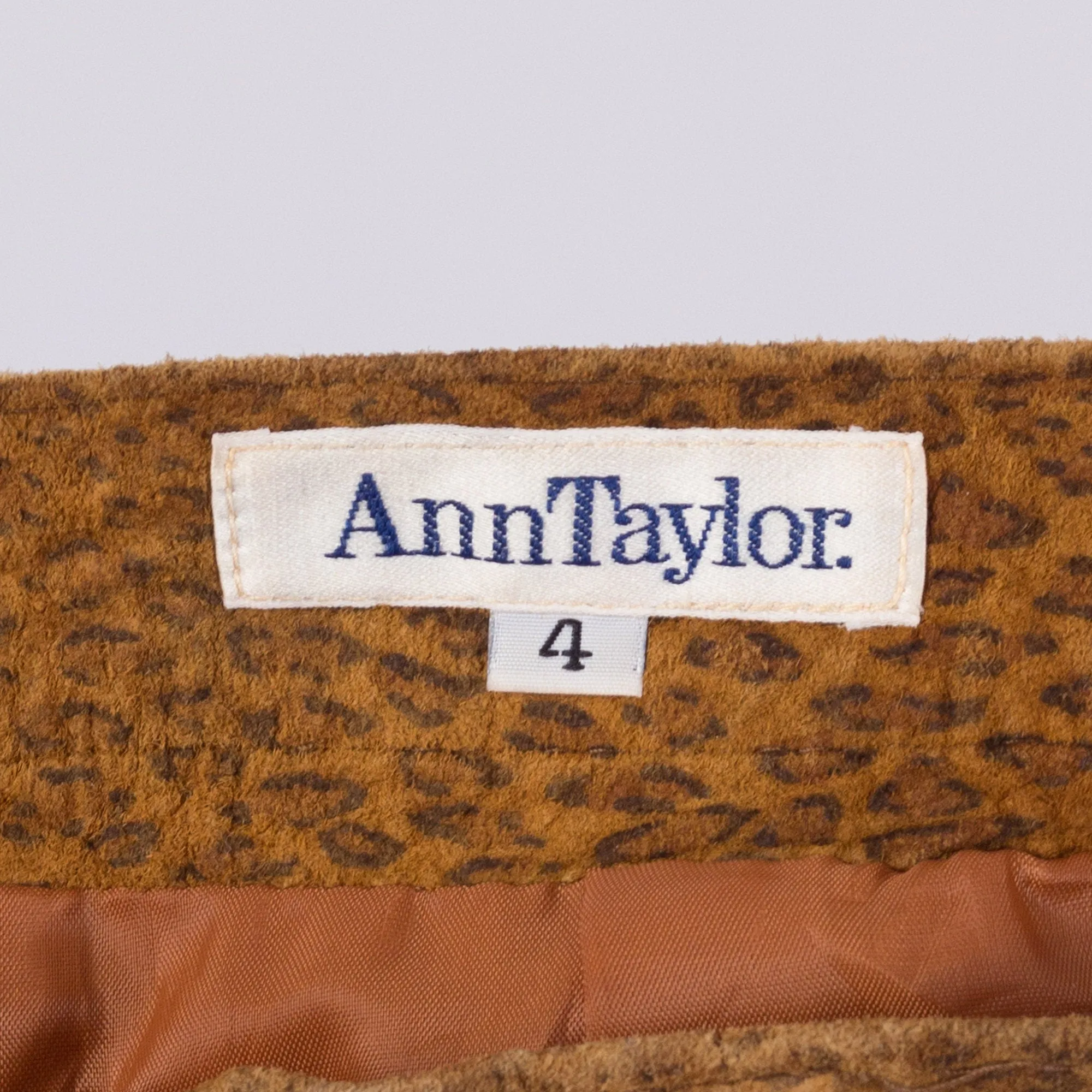 90s Leopard Print Suede Mini Skirt - Petite Extra Small, 23"