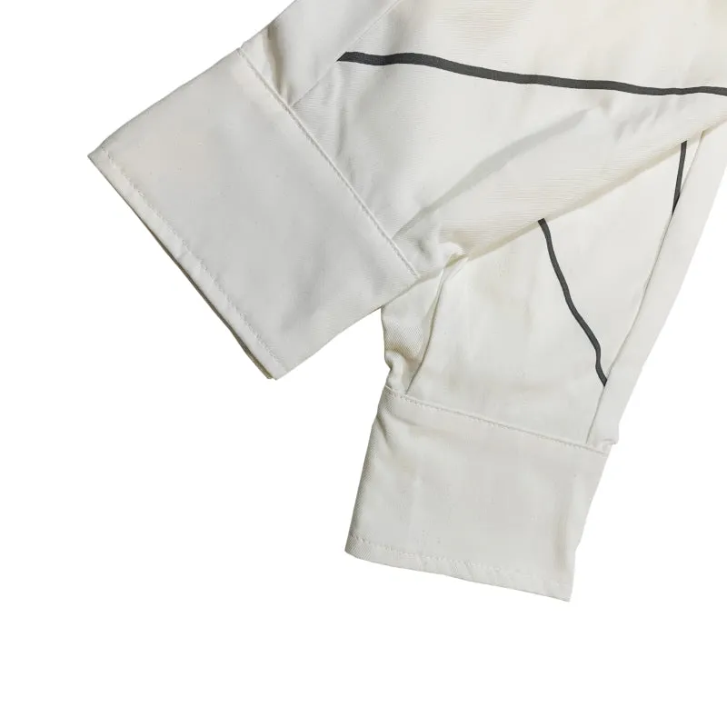 American Reflective Line Cargo Pants-White