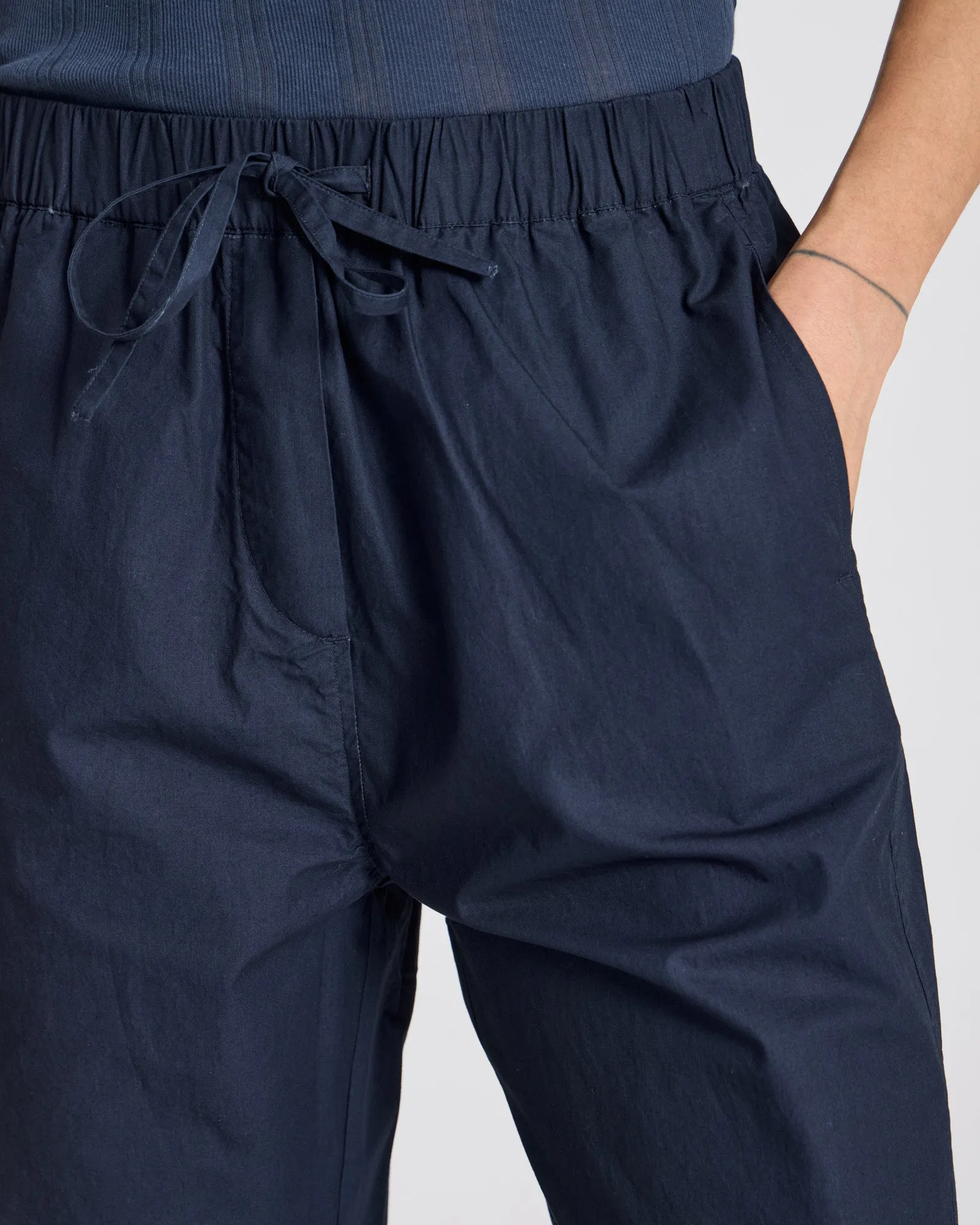 Astrid Pant Poplin - Midnight Blue