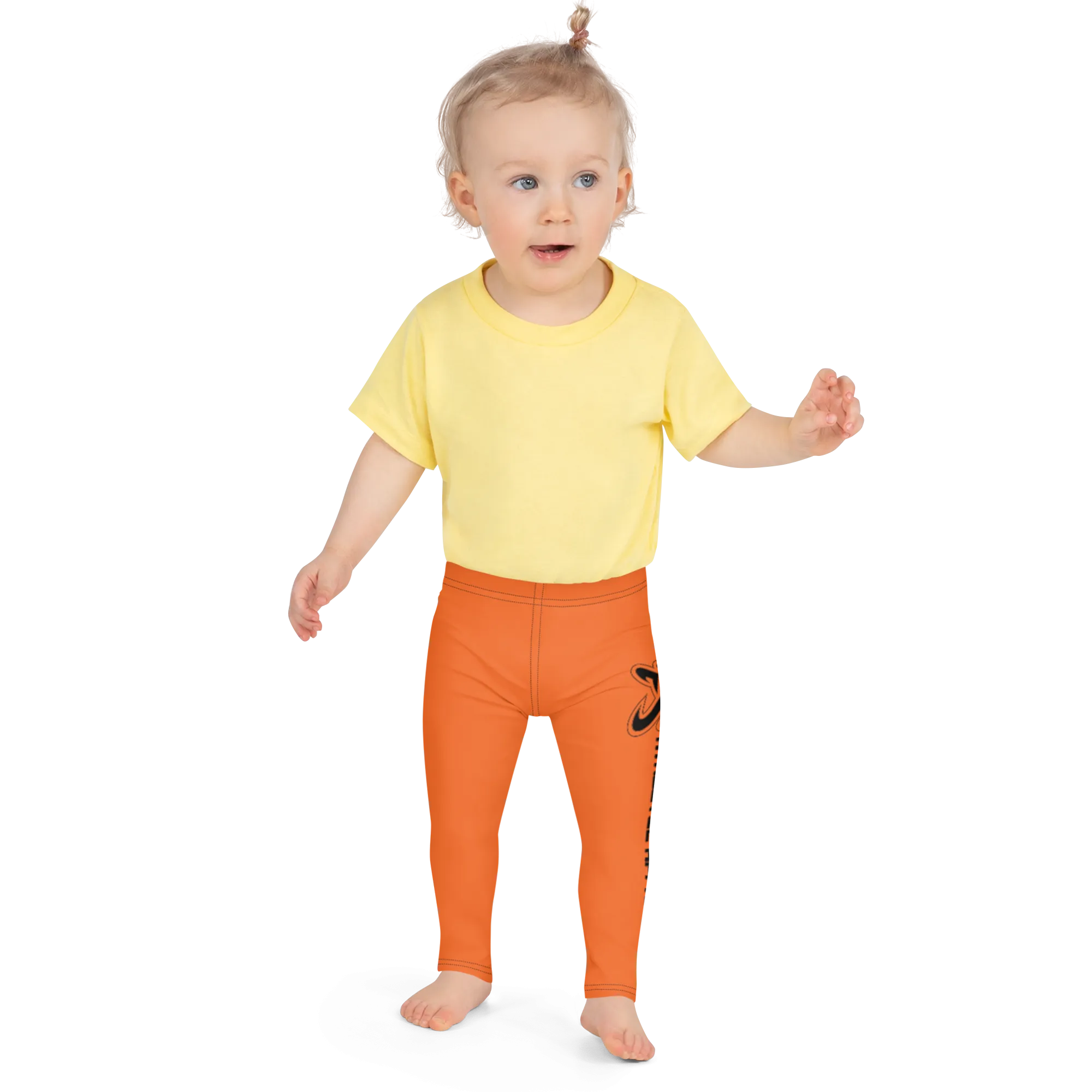Athletic Apparatus Orange Black logo Kid's Leggings