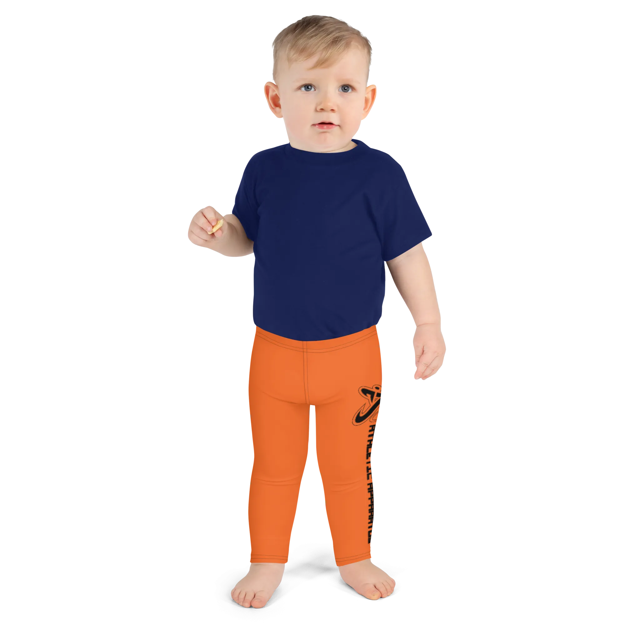 Athletic Apparatus Orange Black logo Kid's Leggings