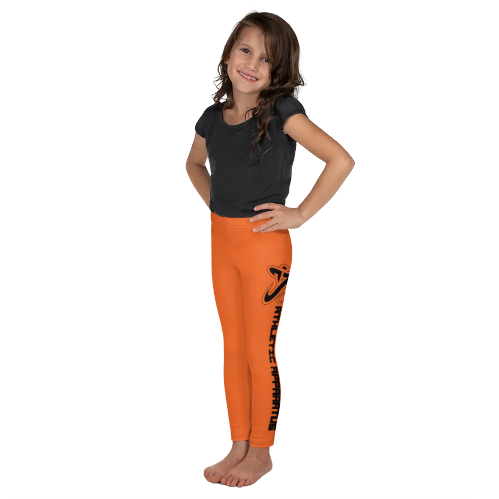 Athletic Apparatus Orange Black logo Kid's Leggings