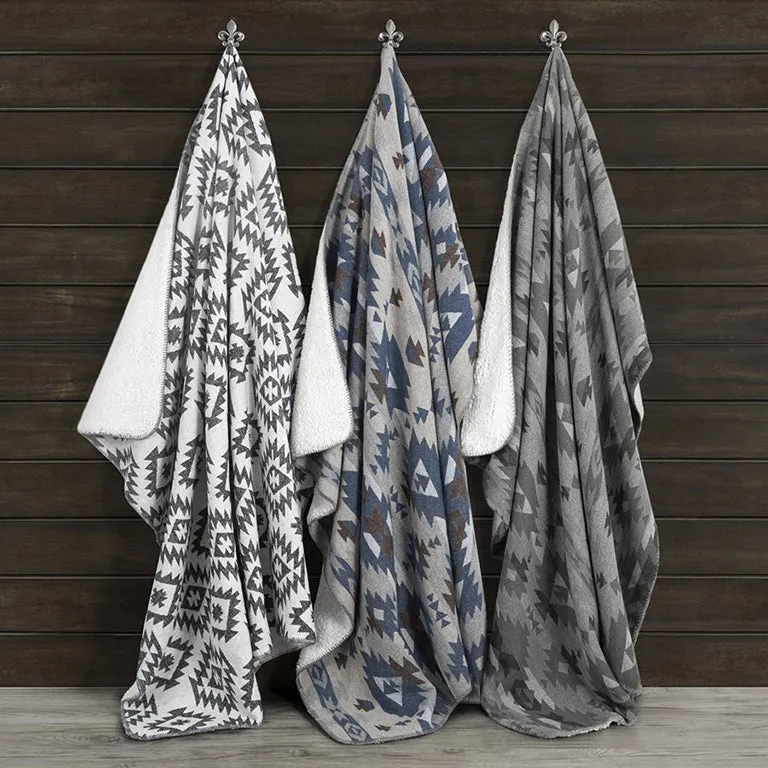 Aztec Design Throw - Blue