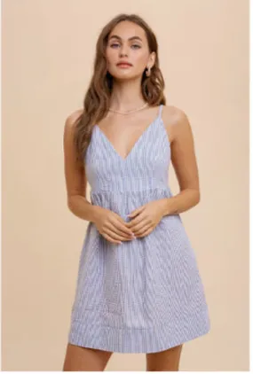 Babydoll V-Neck Mini Dress