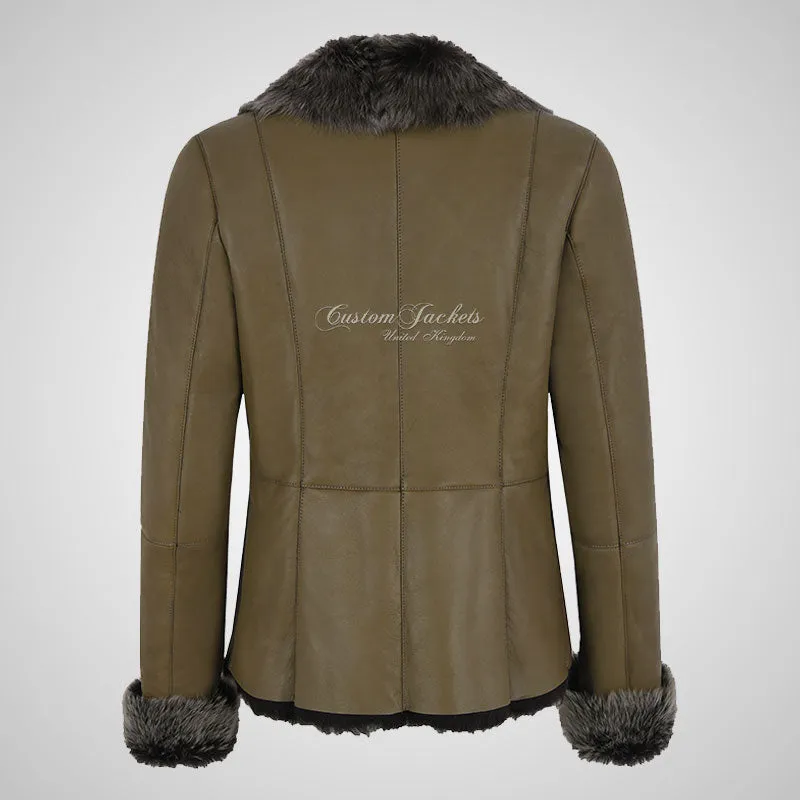 BILBAO Ladies Toscana Sheepskin Jacket Olive