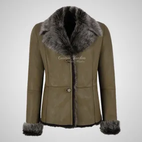 BILBAO Ladies Toscana Sheepskin Jacket Olive