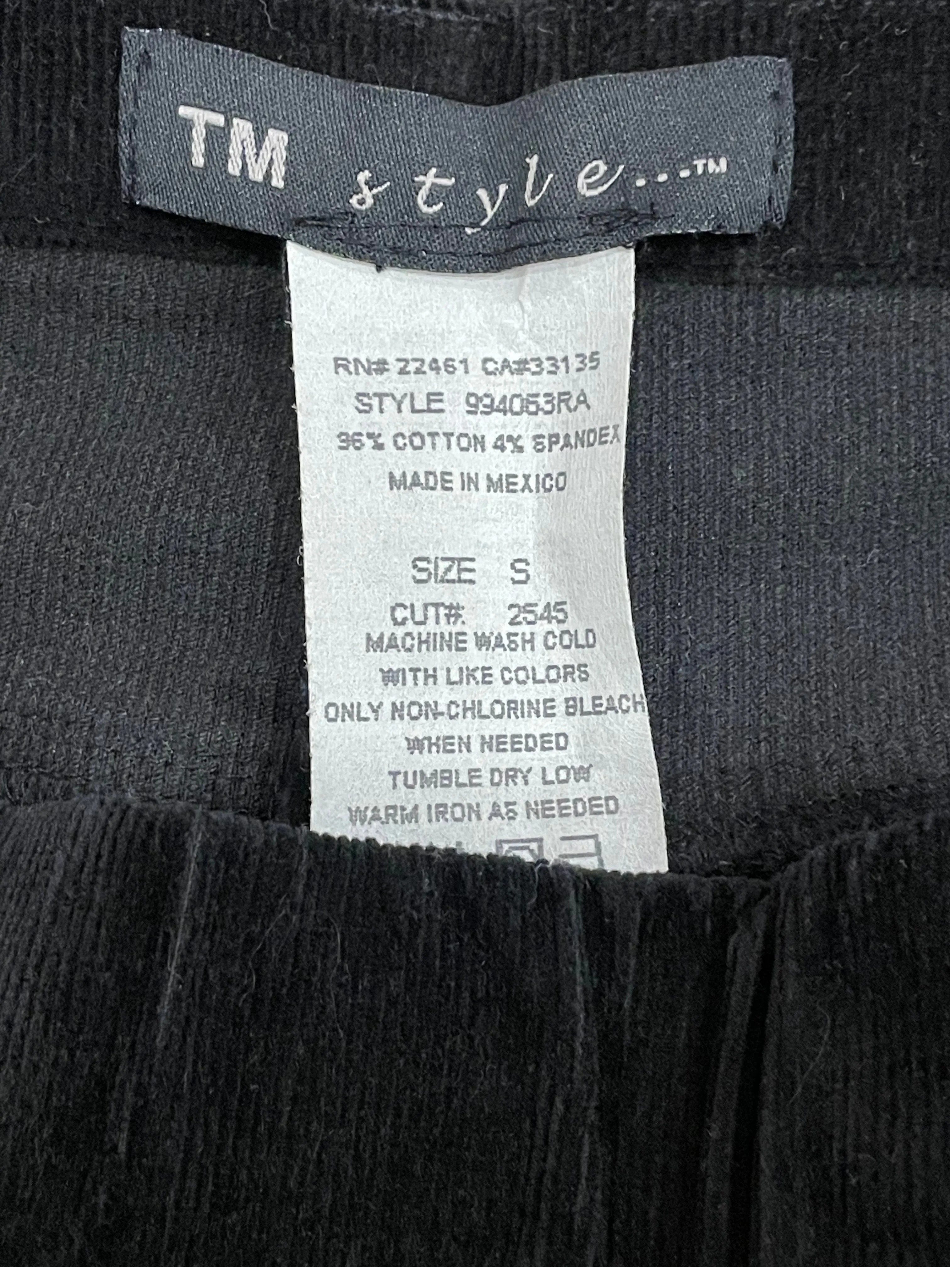 Black Maternity Corduroy Pants, size Small, Maternity S (4-6)