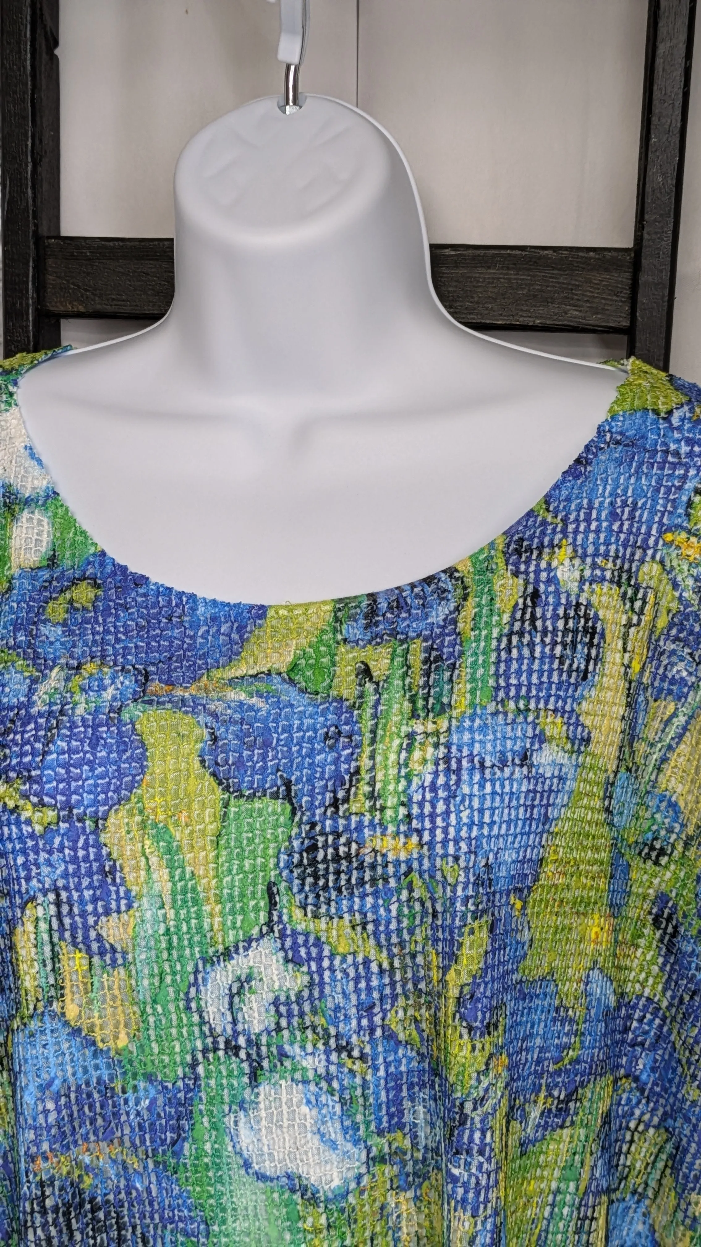 Boucle Mesh Irises Tunic Top Jess & Jane Floral Design