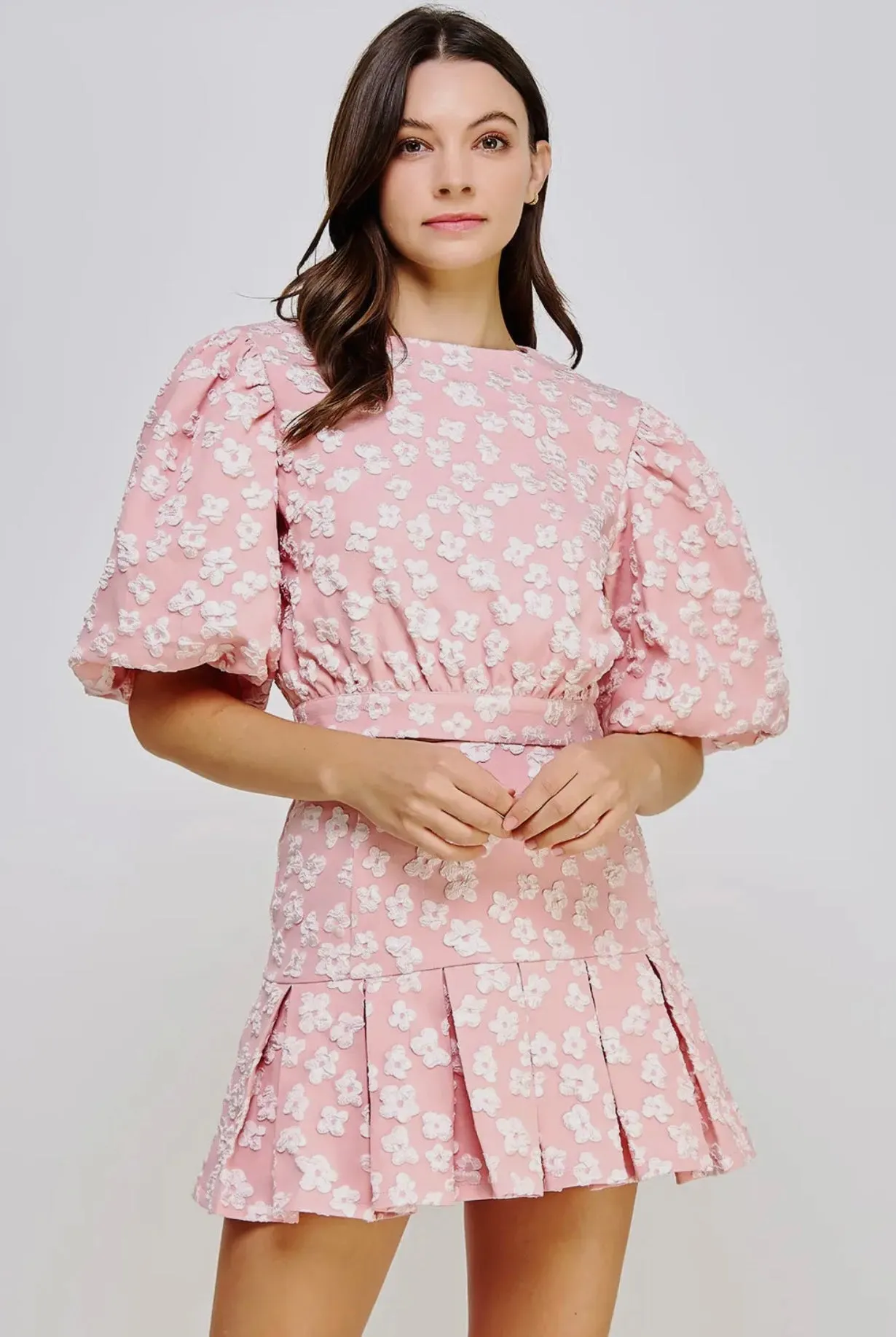 Bring Me Roses Jacquard Mini Skirt