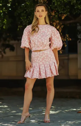 Bring Me Roses Jacquard Mini Skirt