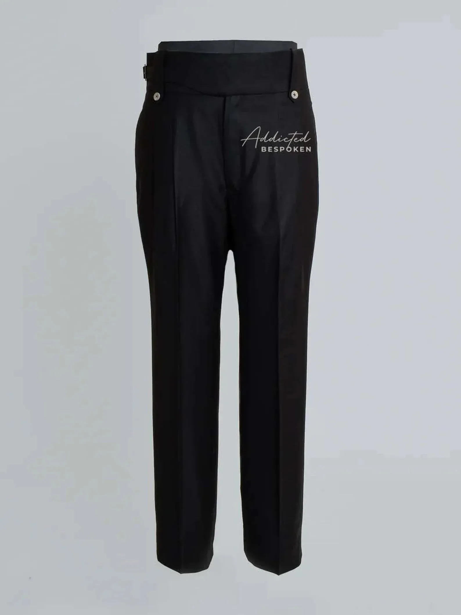 Buckled Hem Adjustable Trousers