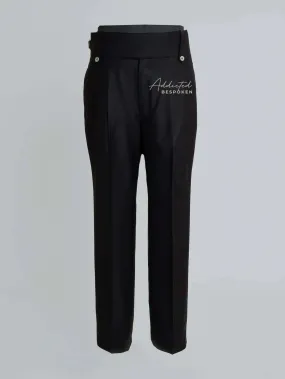 Buckled Hem Adjustable Trousers