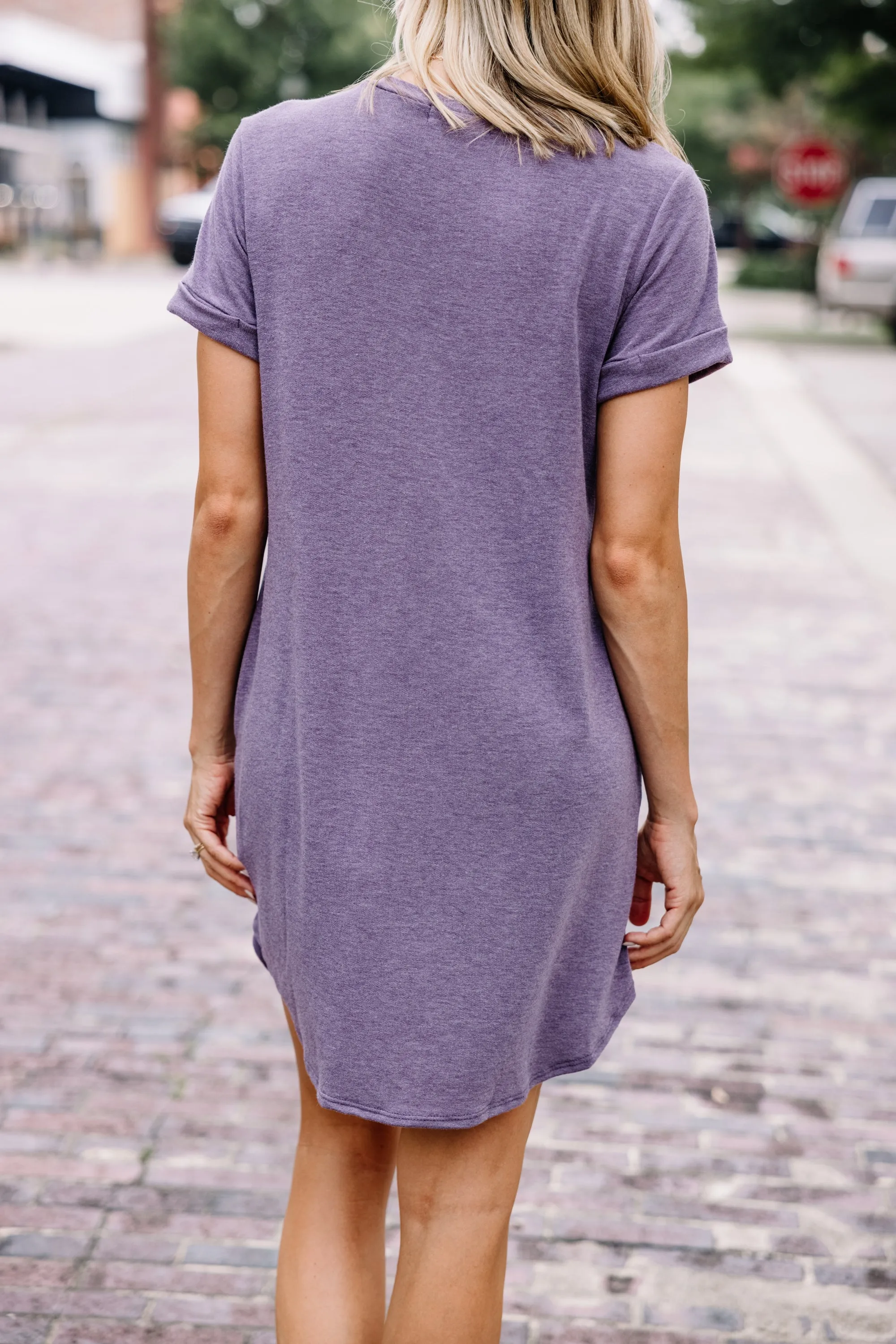 Captivating Comfort Purple T-shirt Dress