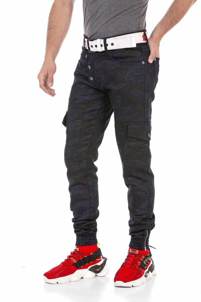 CD690 Camouflage Rubber Leg Men's Cargo Pants