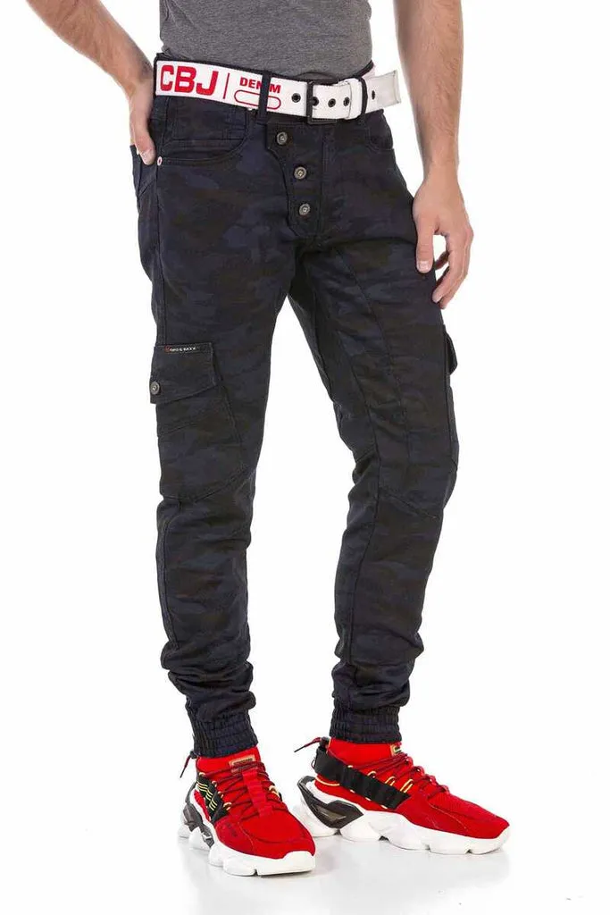 CD690 Camouflage Rubber Leg Men's Cargo Pants
