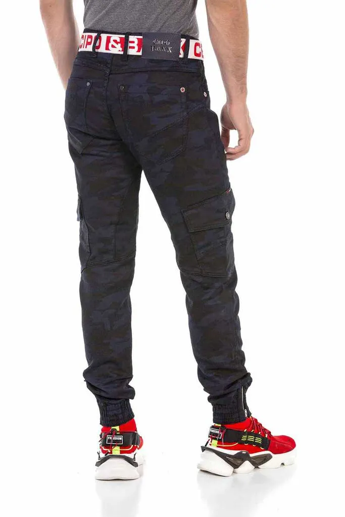 CD690 Camouflage Rubber Leg Men's Cargo Pants