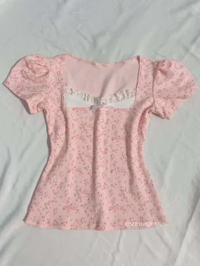 Coquette Style Lace Floral Top