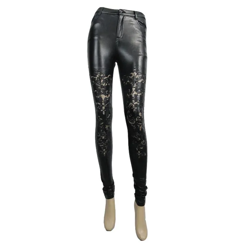 'Dark Genesis' Gothic Hollow-Out Leggings