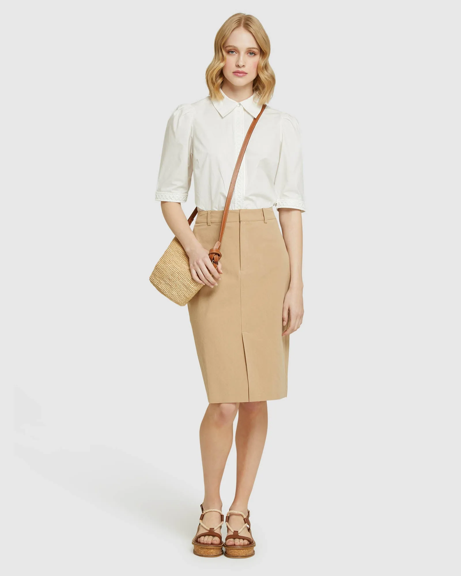 Deana Cotton Pencil Skirt