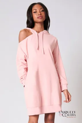 Deanna Cut Out French Terry Hoodie Dress