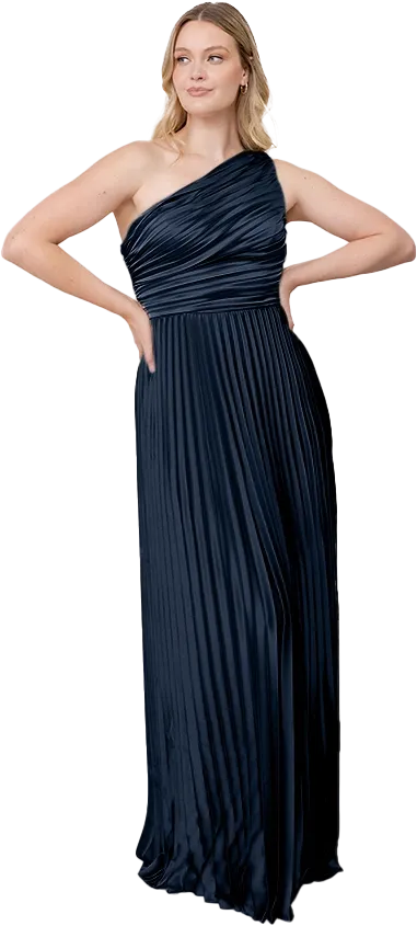 Declan Satin Pleated Dress | Made To Order