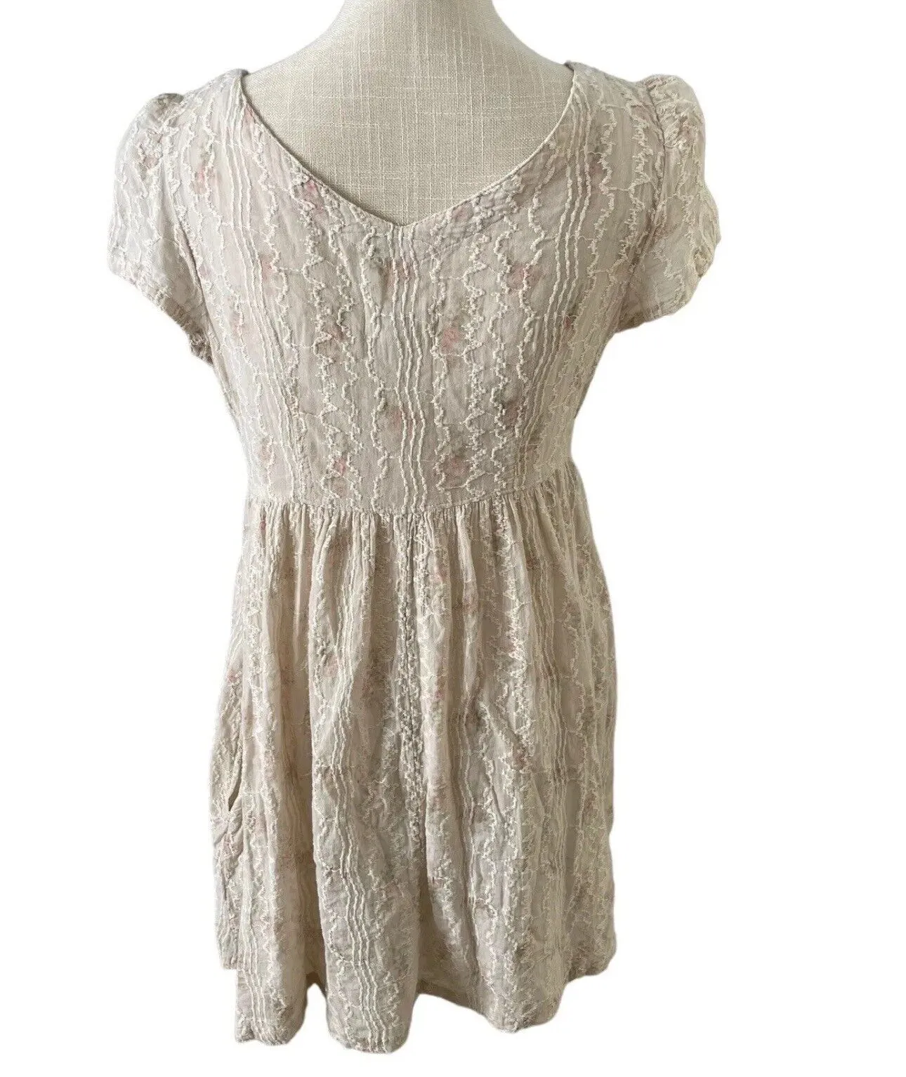 Denim Supply By Ralph Lauren Swiss Floral Babydoll Dress Embroidered Bohemian S ladies