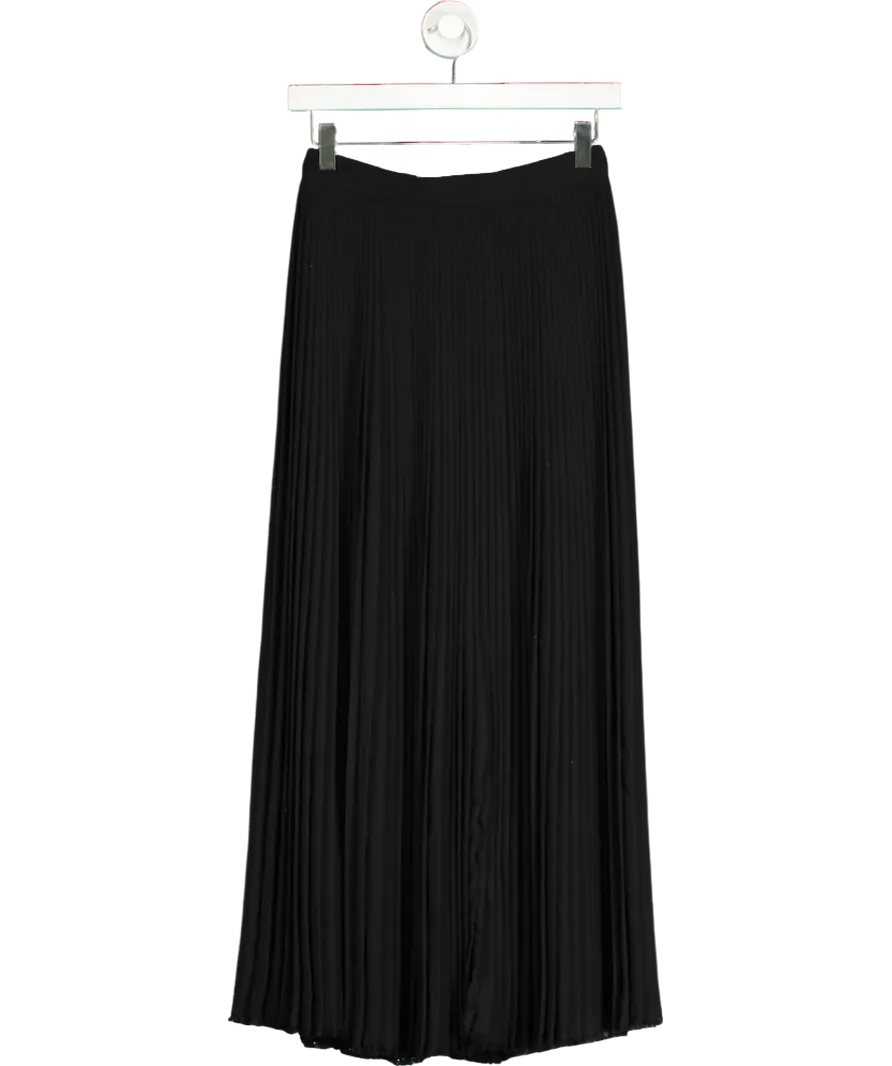 Designers Remix Black Pleated Maxi Skirt UK 8