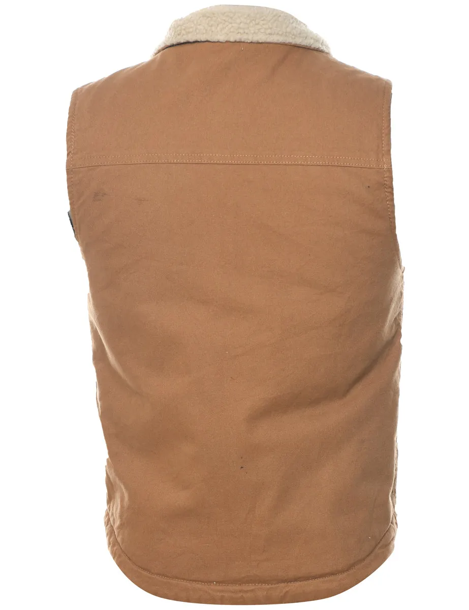 Dickies Brown Sleeveless Workwear Jacket - S