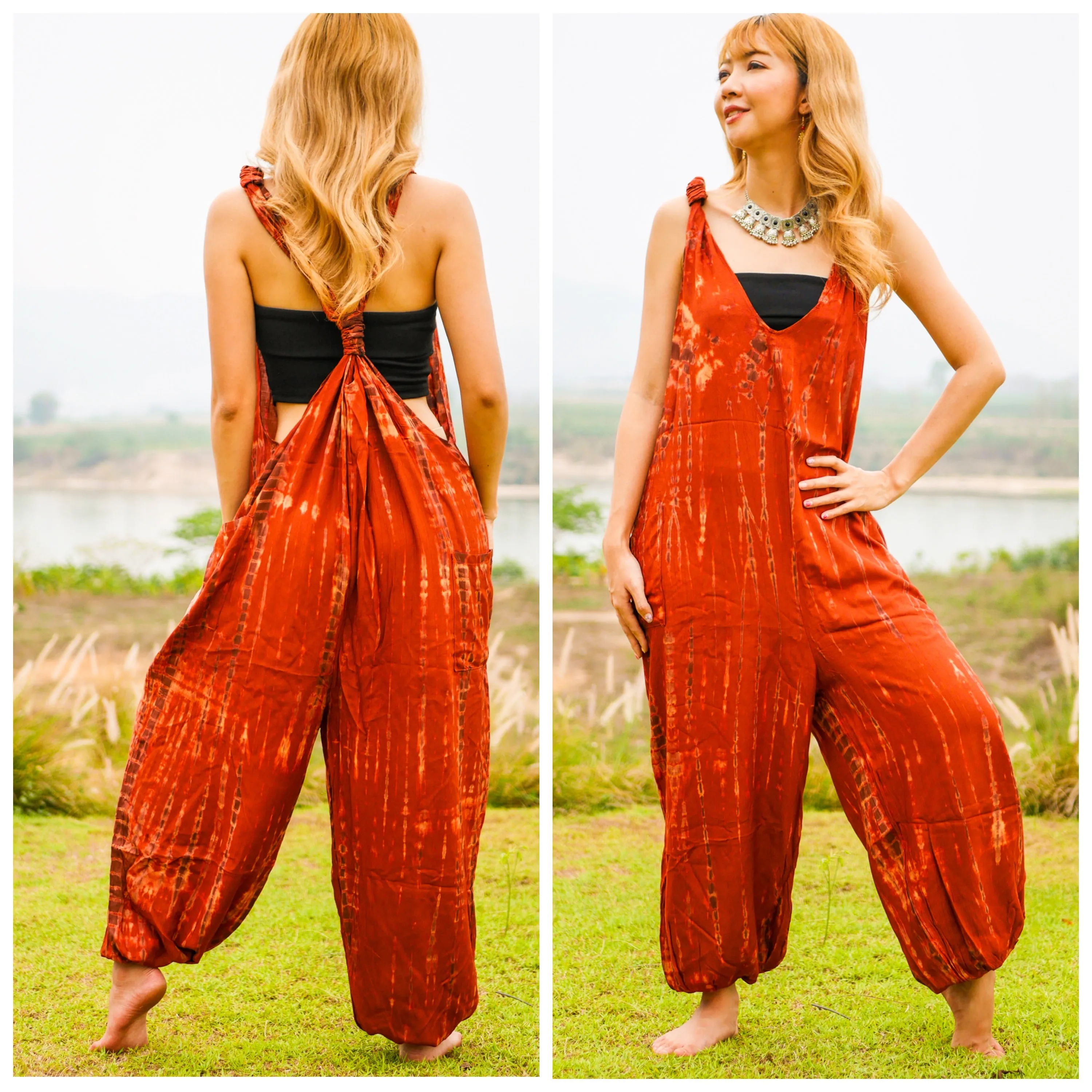 Ember Racerback Dungarees Jumpsuit Romper