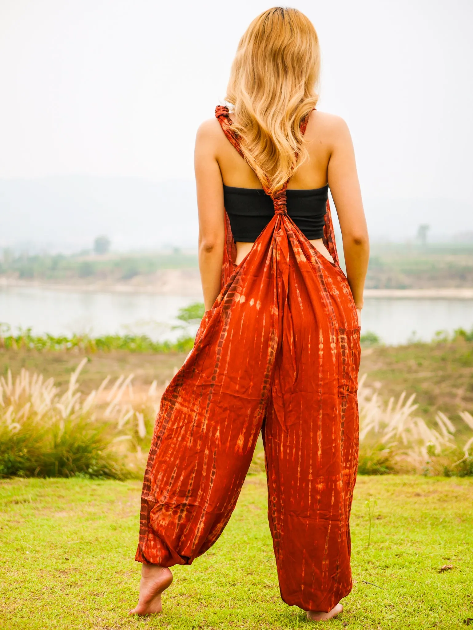 Ember Racerback Dungarees Jumpsuit Romper