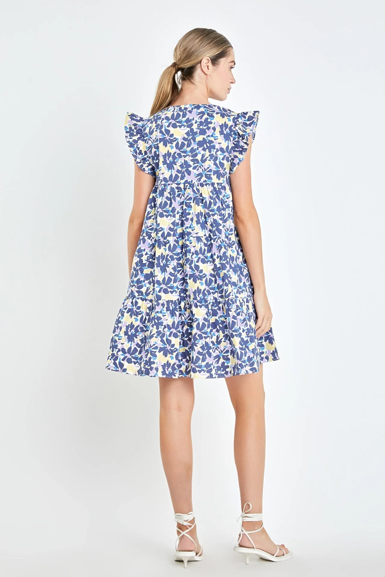 Floral Prints Babydoll Mini Dress