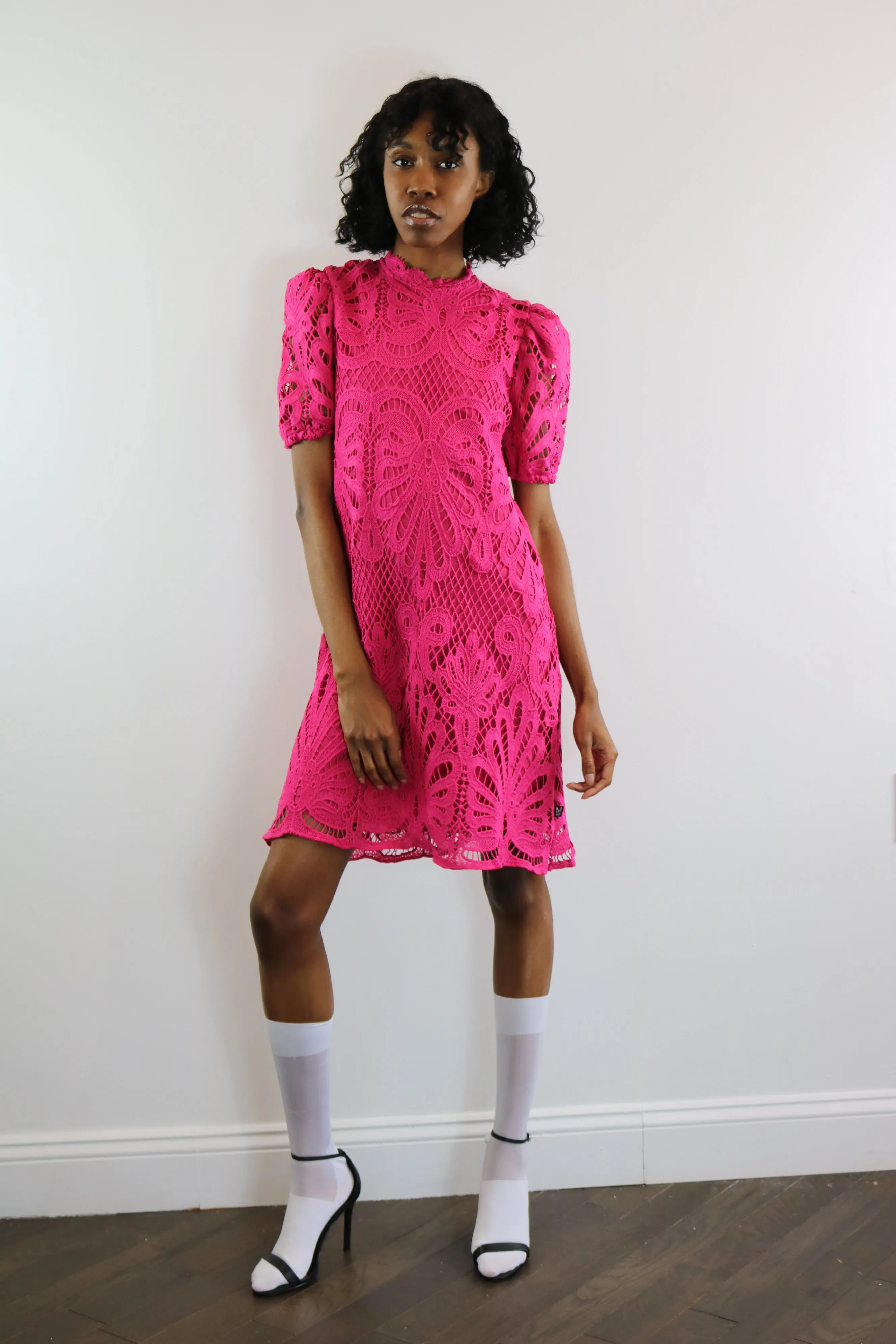 Fuchsia Lace Dress