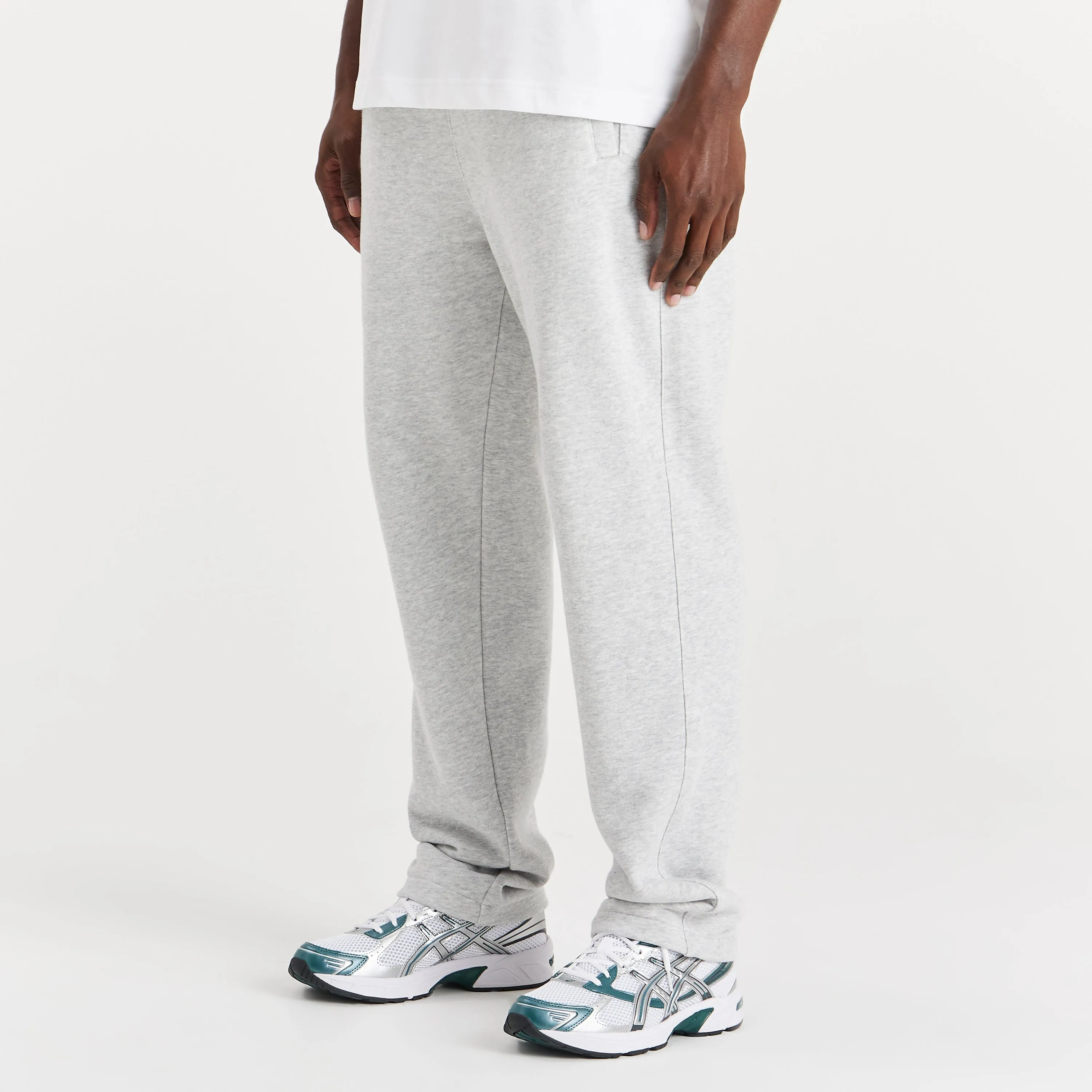 GREY MARL OPEN HEM JOGGERS