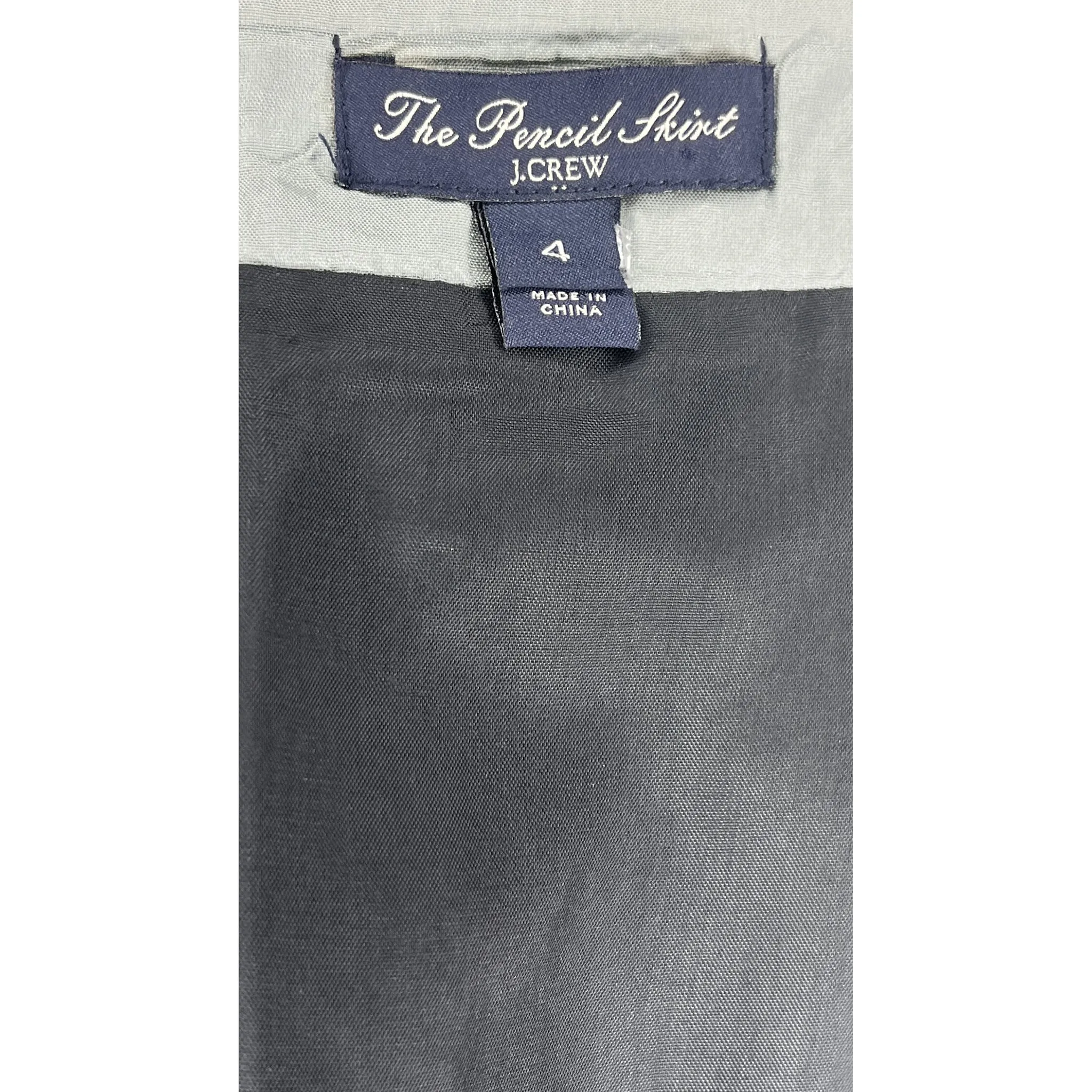 J Crew Pencil Skirt Above-Knee Black Size 4 SKU 000417