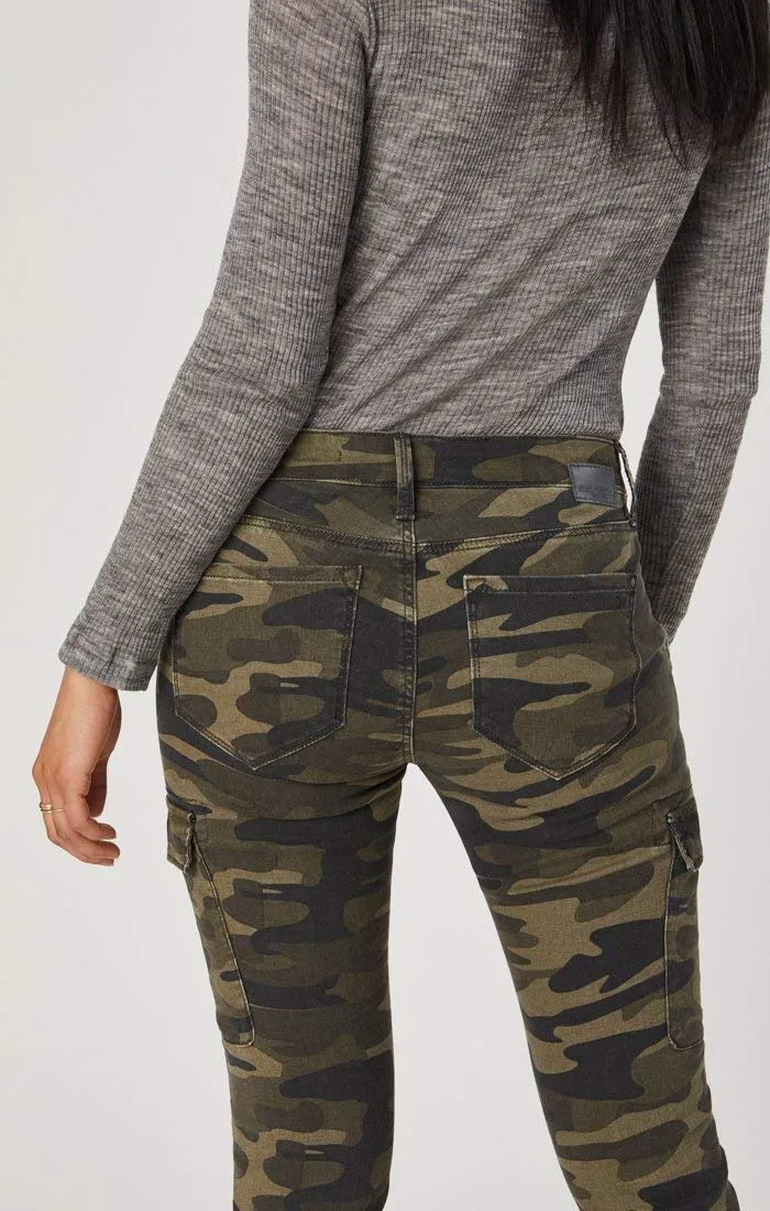 Mavi Women's Juliette Military Camouflage 27/27 Mid Rise Skinny Cargo Pants