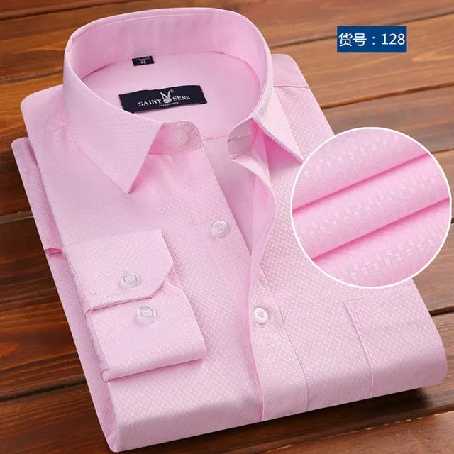 Men Slim Fit Fashion Print Dress Shirt
