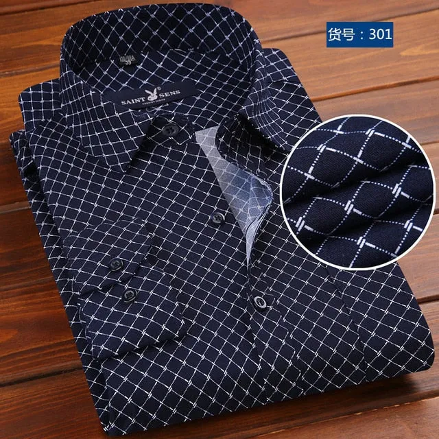 Men Slim Fit Fashion Print Dress Shirt