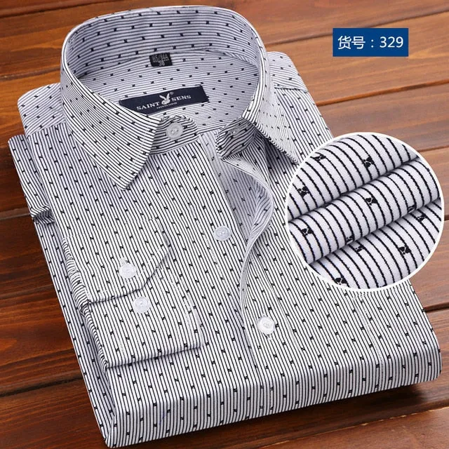 Men Slim Fit Fashion Print Dress Shirt