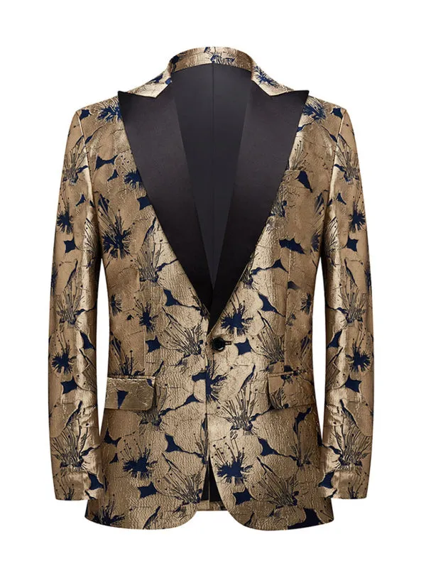 Men's Flamboyant Blazer, Slim Suit Jacket