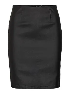 Milly hr coated pencel skirt black