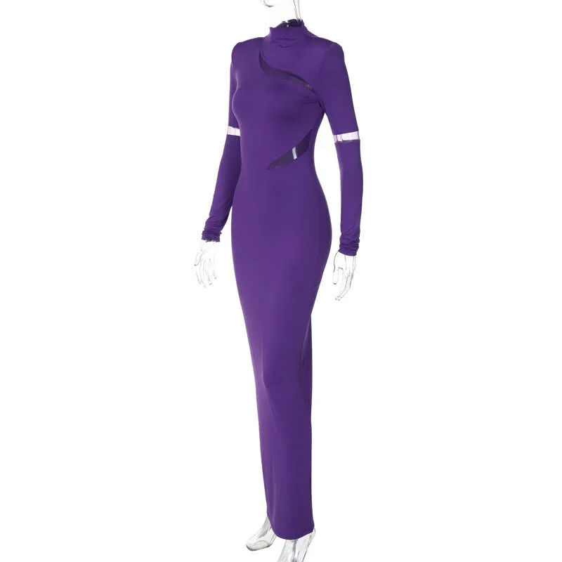 Patsy Turtleneck Long Sleeve Sexy Maxi Dress