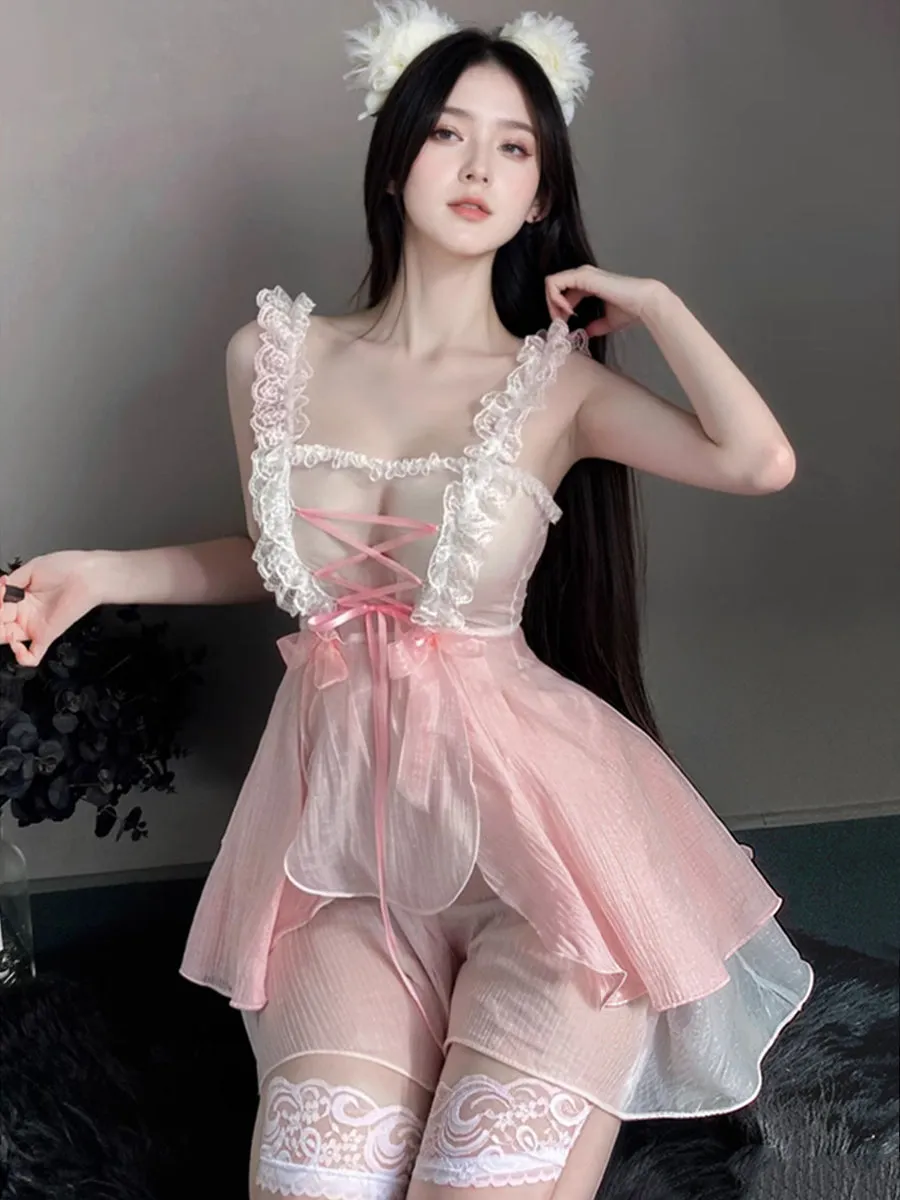 Pink Flyaway Lolita Babydoll Set