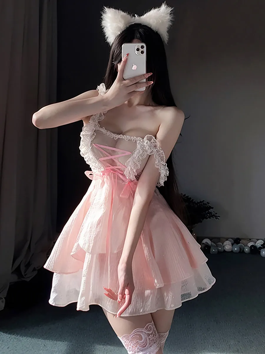 Pink Flyaway Lolita Babydoll Set