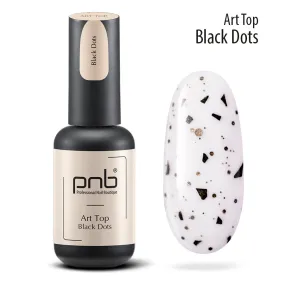PNB Art top black dots gel nail polish